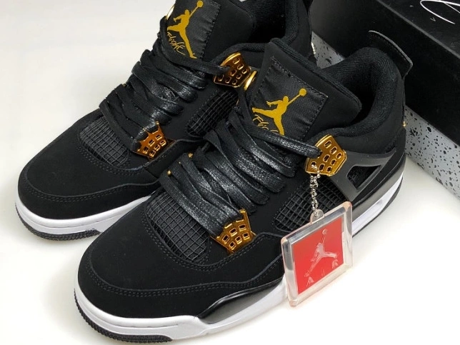 308497-032 Metallic Jordan 4 Gold-White Royalty Air Black 0714